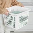 thumbnail image 4 of Sterilite Laundry Basket, 1.5 Bushel Plastic Hamper with Handles, White, 6 Pack, 4 of 8