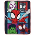 thumbnail image 2 of Marvel Spidey & His Amazing Friends 46x60 Throw Blanket, 2 of 4