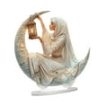 thumbnail image 1 of 2D Flat Moon Desk Ornament Visualización de arte de arte novedad acrílica con decoración de mesa base para sala de de regalo Estilo B, 1 of 8