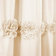 Lush Decor Darla Solid Polyester Shower Curtain, 72x72, White, Single