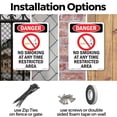 thumbnail image 3 of No Smoking At Any Time OSHA Danger Aluminum Sign 18 Inch x 12 Inch - 10 Pack, 3 of 8