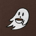 thumbnail image 2 of Dalix Spooke-a-Latte Ghost Sweatshirt Embroidered Coffee Fleece Long Sleeve Womens in Brown 2XL XX-Large, 2 of 5