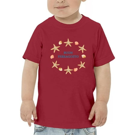 

Buon Ferragosto Starfish Wreath T-Shirt Toddler -Image by Shutterstock 4 Toddler
