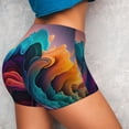 thumbnail image 4 of Lsque Colorful Surreal Landscape Pattern High Waisted Biker Shorts for Women-Tummy Control Fitness Athletic Workout Running Yoga Gym Shorts,Moisture-Wicking-Large, 4 of 9