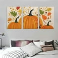 thumbnail image 3 of Shiartex Wall Art Canvas 3 Piece Set Thanksgiving Pumpkin for Living Room Wall Decor 12x16x3pcs, 3 of 4