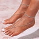 thumbnail image 4 of Mini cadena de pies de bola de metal para mujer Cadena de pies en capas de dos piezas Cuentas Sandalias descalzas Cadena de pies Pulsera Anillo Cadena de pies Joyas para mujeres y niñas, 4 of 5