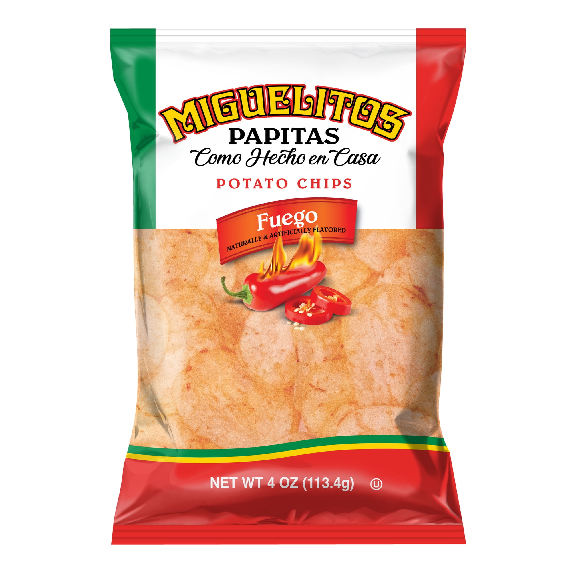 Miguelitos Fuego Potato Chips, Gluten-Free, 4 oz Bag