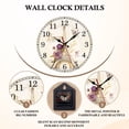 thumbnail image 3 of Silent Non-Ticking Wooden Decorative Round Wall Clock Battery Operated Wall Clocks Vintage Rustic Country Decor Round Wall Clock C, 3 of 8