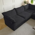 thumbnail image 5 of Sodrens Modular Sectional Sofa,Modern Corner Sofa Linen Fabric Couch Free Combination Sofa,5-Seat Sofa for Living Room,Black, 5 of 15