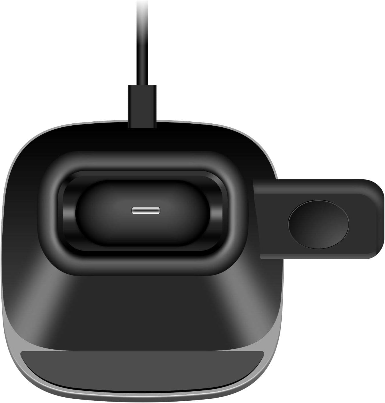 Thunderb 3 in 1 Wireless Charger Station for iPhone, Apple Watch, and Airpods 1 & 2 (Black)