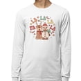 thumbnail image 2 of Singing Snowman and Reindeer Long Sleeve Shirt Unisex Large White, 2 of 5