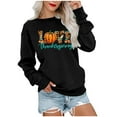 thumbnail image 2 of Lilgiuy Halloween Sweatshirt for Women 2023 Fall Long Sleeve Thanksgiving Print Sweatshirt Cute Pumpkin Graphic T Shirts Crewneck Pullover Tops for Work Office Business, 2 of 5