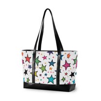 FORMRS Laptop Tote Bag for Women with 15.6" Computer Compartments Handbag, Green Stars