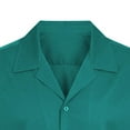 thumbnail image 5 of YLSDY Men's Satin Short Sleeve Shirts 2026 Spring Summer Lapel Collar Button Down Silk Blouses Casual Comfy Dressy Tops Green S, 5 of 6