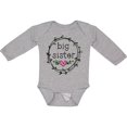 thumbnail image 3 of Inktastic Big Sister Leaves, Circle, Heart Girls Long Sleeve Baby Bodysuit, 3 of 5