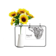 thumbnail image 1 of Tarjeta de bendición Lobo Gris Unbranded Jarrón de girasol artificial 25 x 17 cm, 1 of 3