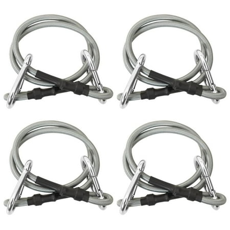 

vidaXL Ropes with Carabiner 4 pcs Rubber 0252