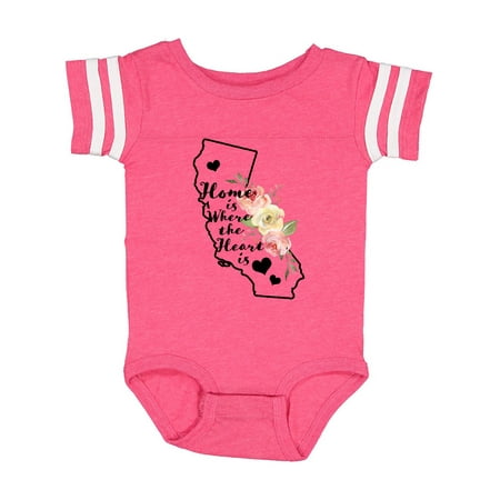 

Inktastic California Home is Where the Heart is with Watercolor Floral Gift Baby Boy or Baby Girl Bodysuit