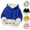 Blue, variant on QQAMB Boys Girls Hoodies Sherpa Lined Fleece Pullover Sweatshirt Thick Sweatshirts Thermal Sweater Winter Warm Top,12 Months