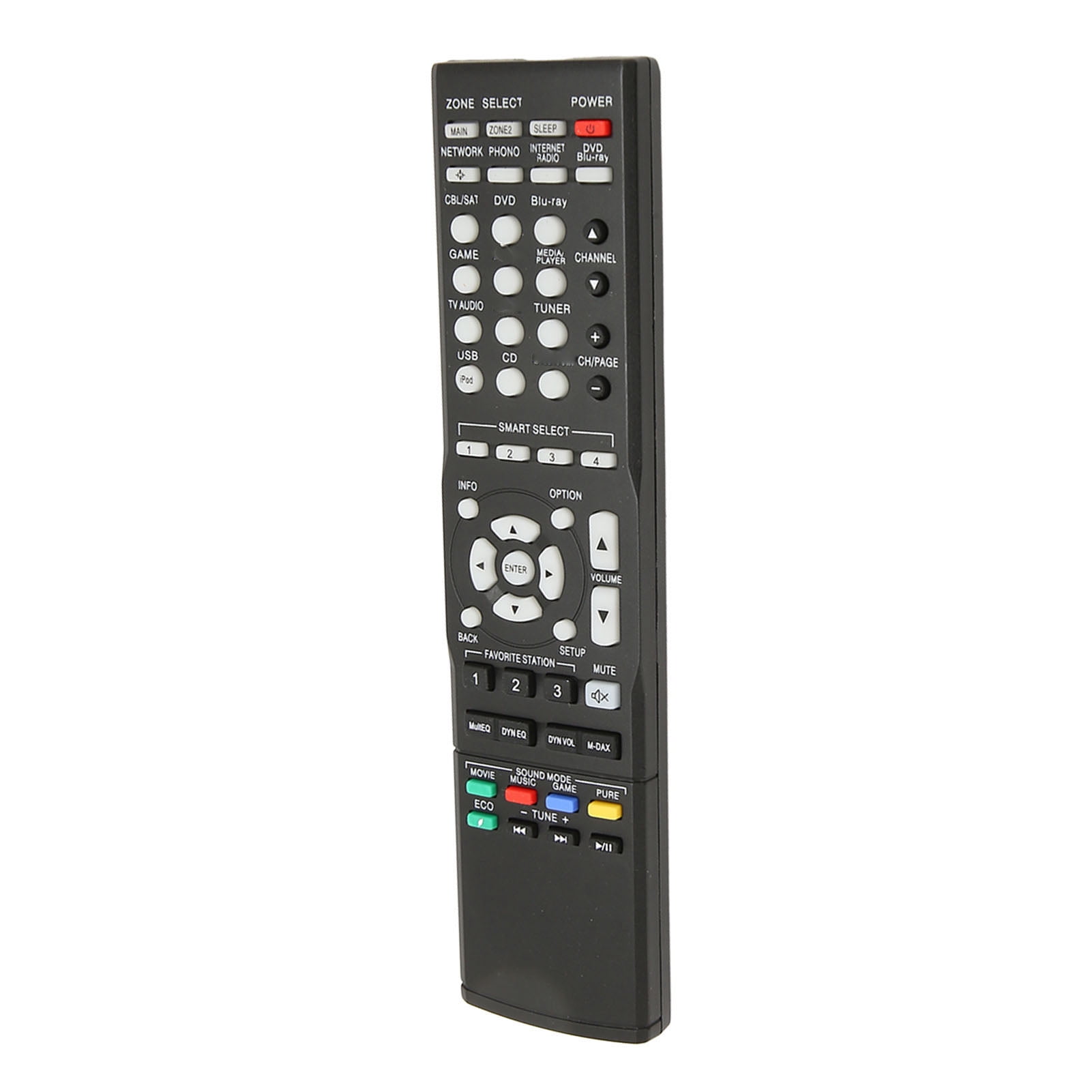AV Surround Receiver Remote, Sensitive Multi Function AAA Battery Powered ABS Shell RC018SR Remote Control for NR1504 for NR1403
