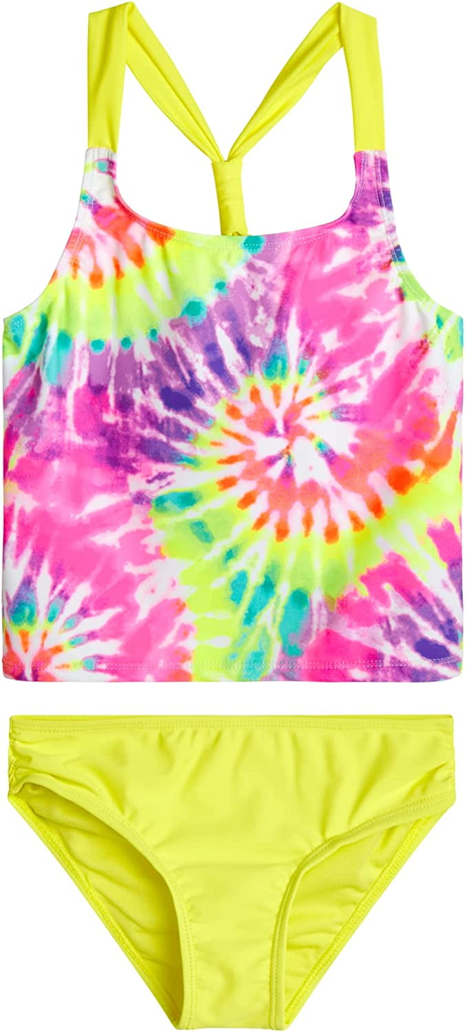 Limited Too Girls' Bathing Suit UPF 50+ 2Piece Tankini Bikini