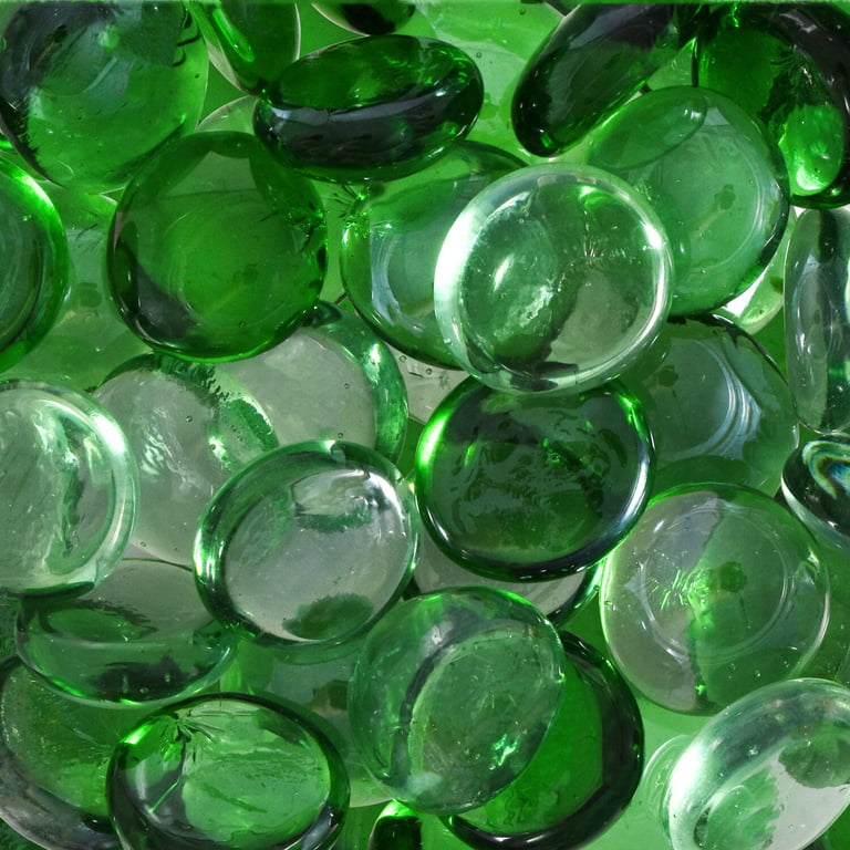 Vase Filler - Marbles for Vases - Clear And Green Accent Gems, Glass  Pebbles 10 oz. Bags - 12 Bags