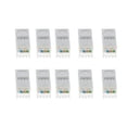 thumbnail image 2 of 10Pcs Jack RJ11 8P4C Teléfono Teléfono Modular Blanco Baoblaze Jack trapezoidal, 2 of 8