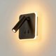 thumbnail image 1 of Lámpara de noche cuadrada, luz de lectura led, luz de pared giratoria multifuncional con interruptor negro, luz cálida para dormitorio, pasillo, etc., adecuada para sala de estar, pasillo, lámpara de, 1 of 5