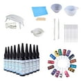 thumbnail image 1 of Resin Lamp Included-10X30ML Upgrade I Minute Quick Cure! Hard Type Resin Ultraviolet Curing, Solar Cure Sunlight Adhesive Glue+6 Tool Cup Stick, Mat and Finger Cots+15 Color Pigment, 1 of 6