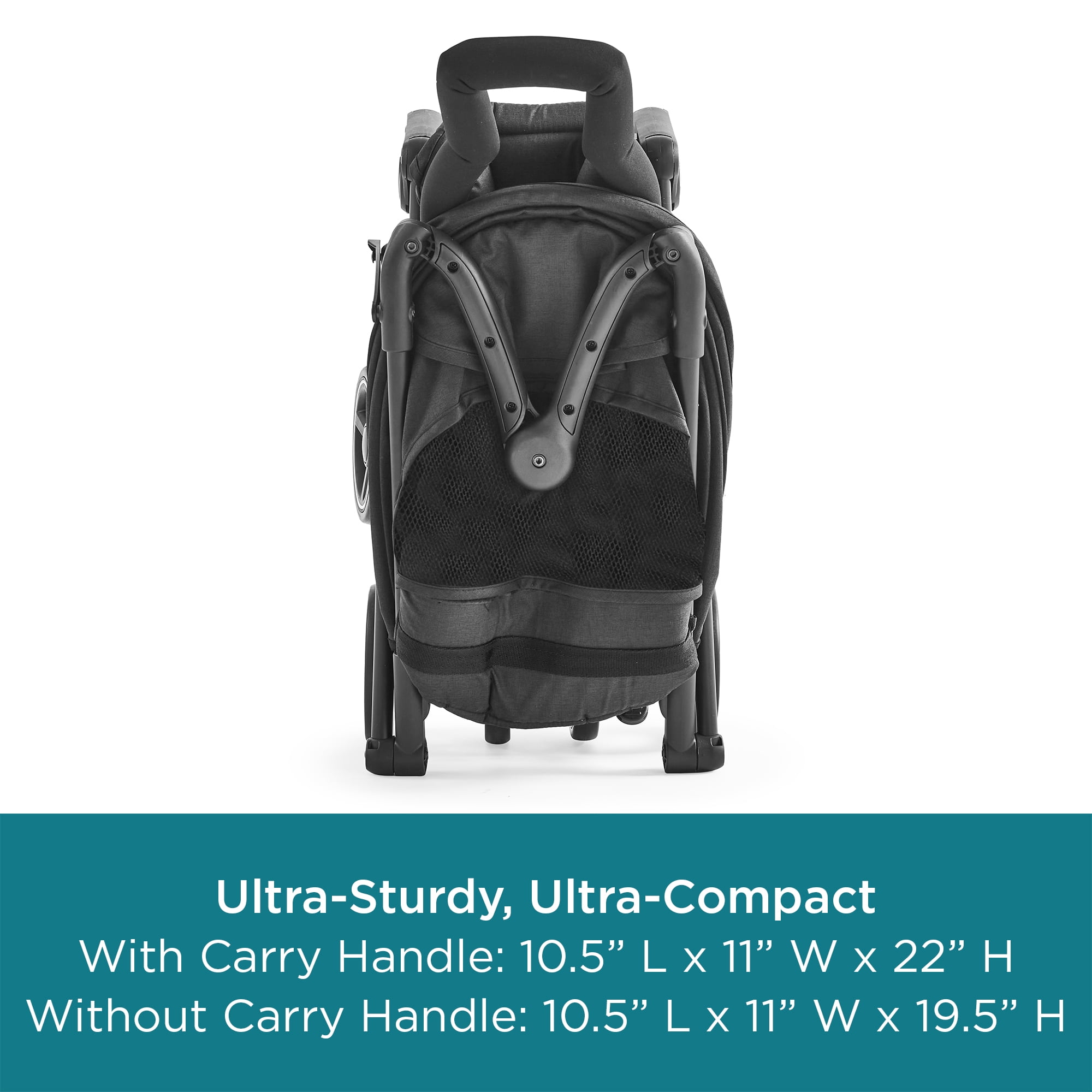 Contours Itsy Lightweight Stroller for Travel with Baby, Gray