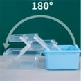thumbnail image 6 of HYG 3 Layer Storage Box White 3 Compartments Organizer 7.8'' X 5.9'' X 5.1'' Desk Storage Container Clear Versatile Storage Case for Cosmetics Sundries Stationery Small Items 1 Pack, 6 of 6