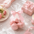 thumbnail image 5 of 10Pcs Twist Tie Bows,Pink Satin Ribbon Bows,2.7" Pre Tied Bow with Wire for Gift Wrapping Treat Bag Present Craft Birthday Party Bridal Shower Christmas Wedding, 5 of 7
