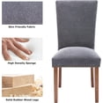 thumbnail image 5 of ZXNYH Upholstered Parsons Dining Chairs Set of 4, Fabric Dining Room Kitchen Side Chair with Nailhead Trim and Wood Legs - Beige, 5 of 7