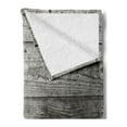 thumbnail image 2 of Dark Grey Soft Flannel Fleece Blanket, Ombre Style Grunge Wooden Planks Rustic Timber Oak Wall Rough Texture Image, Cozy Plush for Indoor and Outdoor Use, 70" x 90", Black Pale Grey, by Ambesonne, 2 of 5