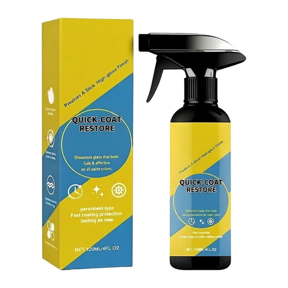 Quick Coat Restore Coating Spray for Scratch Repair, High-Gloss Finish, Water & Dust Resistant, Multi-Surface Protection for Cars, Boats & Motorcycles(1PC)