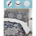 thumbnail image 4 of Blue Boho Twin XL Size Down Alternative Comforter, Lightweight Comforter Quilt Bedding Set with Pillow Shams Modern Geometric Abstract Art Vintage All Seasons Bed Comforter Duvet Insert 68"x98", 4 of 7