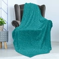 thumbnail image 4 of Floral Soft Flannel Fleece Blanket, Swirly Daisy Flower Branches Leaves Fragrance Season Spring Essence Petals Pattern, Cozy Plush for Indoor and Outdoor Use, 70" x 90", Petrol Blue, by Ambesonne, 4 of 5