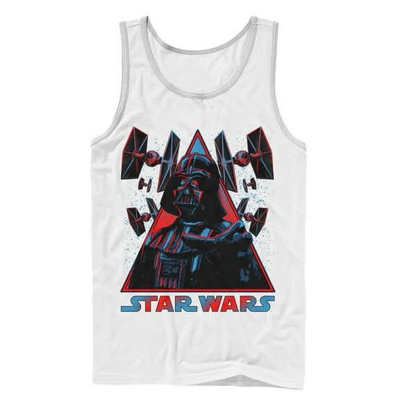 Men's Star Wars Vader TIE Fighter Tank Top White 2X Large