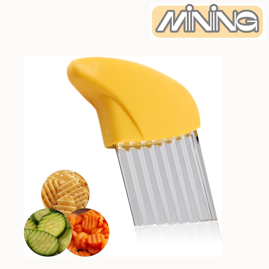 Potato Crinkle Cutter Stainless Steel Potato Cutter, Crinkle Cutting