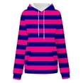 thumbnail image 5 of Oplxuo Womens Oversized Striped Hoodies Sweatshirt Colorblock Pullover Long Sleeve Trendy 2025 Fall Tee Tops with Pocket, 5 of 5