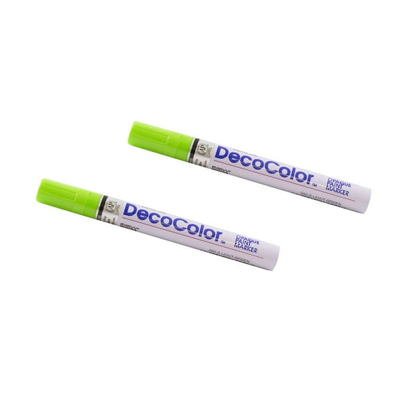 Marvy Uchida Broad Line Opaque Paint Markers, 2/Pack, Light Green