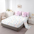 thumbnail image 5 of Homewish Kids Children Kawaii Unicorn Bedding Comforter Set 7pcs,Cartoon Animal Queen Bedding Sets Super Cozy,Cute Rainbow Queen Sheet Sets,Super Cozy Room Decor,Reversible, 5 of 8