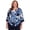 NAVY, variant on Alfred Dunner Womens Abstract Bold Floral Patchwork Top With Necklace