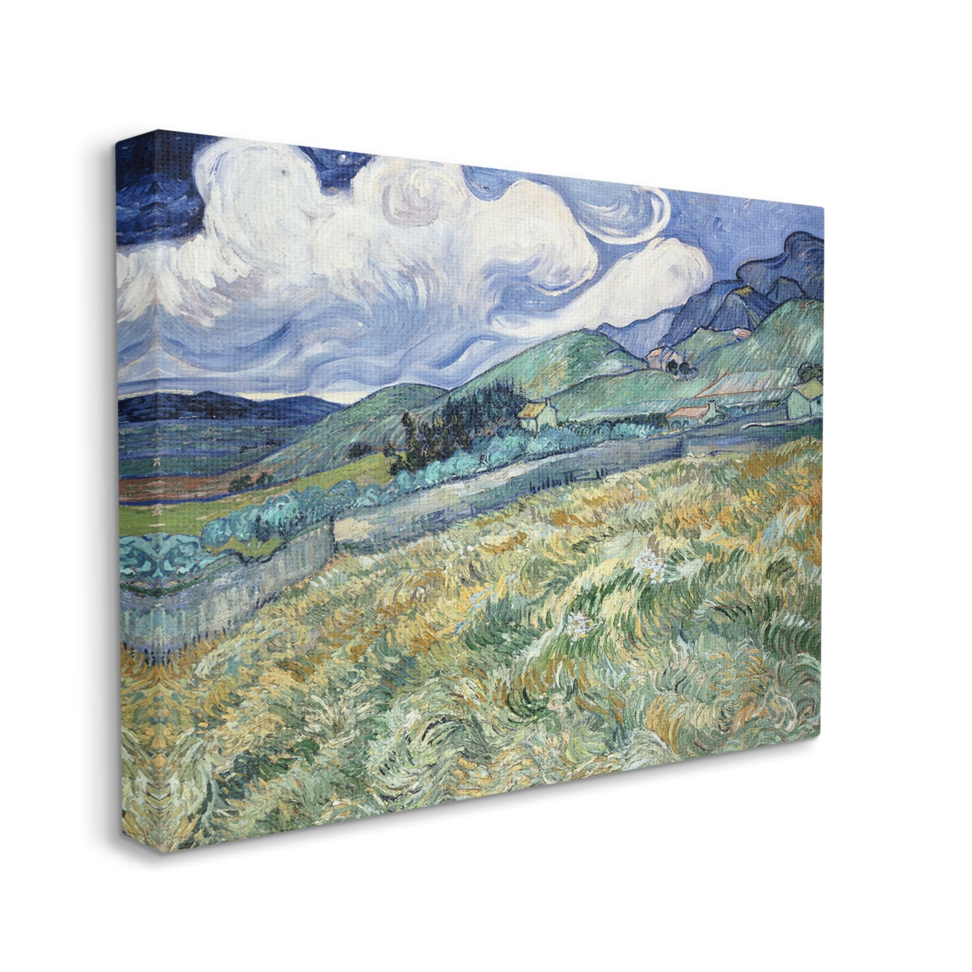Stupell Mountain Landscape Behind Saint Paul Classic Landscape Painting Gallery Wrapped Canvas Print Wall Art