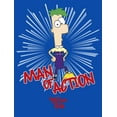 thumbnail image 2 of Boy's Phineas & Ferb Phineas and Ferb Man Of Action  Graphic Tee Royal Blue Small, 2 of 5