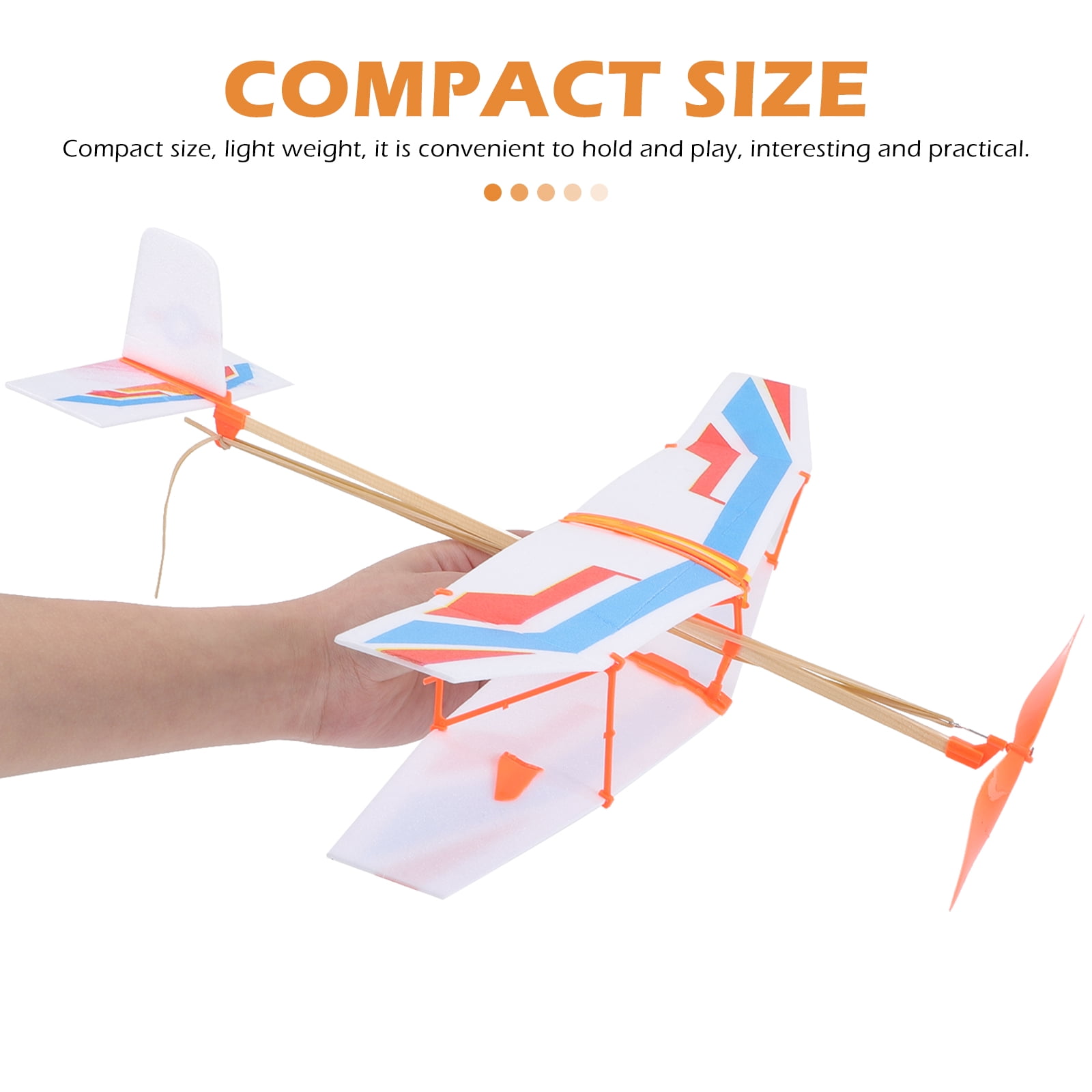 3 Pcs Modèle d'Avion Simple Intéressant, Jouet Planeur à Bande Élastique Alimenté pour Enfants