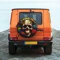 thumbnail image 4 of Haiem Spare Tire Cover , Wheel Cover with Butterfly Flower Plant Skull printed, Camper Spare Tire Cover Fit for Jeep Wrangler Rv SUV Truck Travel Trailer-14 inch, 4 of 8