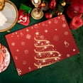 thumbnail image 2 of 1pc Christmas Snowflake Placemats for Christmas Decorations, Durable Beautiful Table Mats for Xmas Party Kitchen Dining Decoration 17.71x12.59 Inch Red, 2 of 6