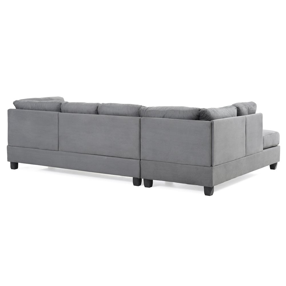 Glory Furniture Malone Sectional in Gray Color