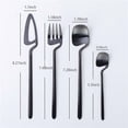 thumbnail image 4 of Vajilla de Acero Inoxidable, Cuchillo, Tenedor, Cuchara, Juego de Vajilla, Juego de Fiesta (Negro, 16 Piezas), 4 of 5